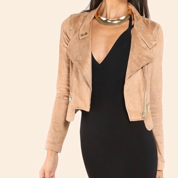 SHEIN Jackets & Blazers - Suede Moto Jacket